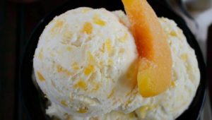 scoop of peach ice cream