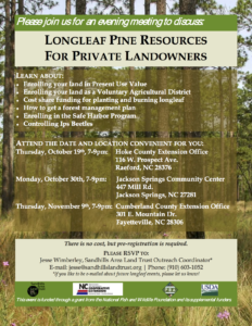 Longleaf Pine event flyer