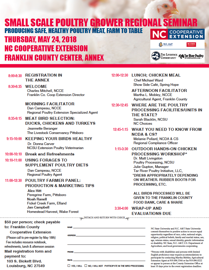Small Flock Owner Seminar flyer image