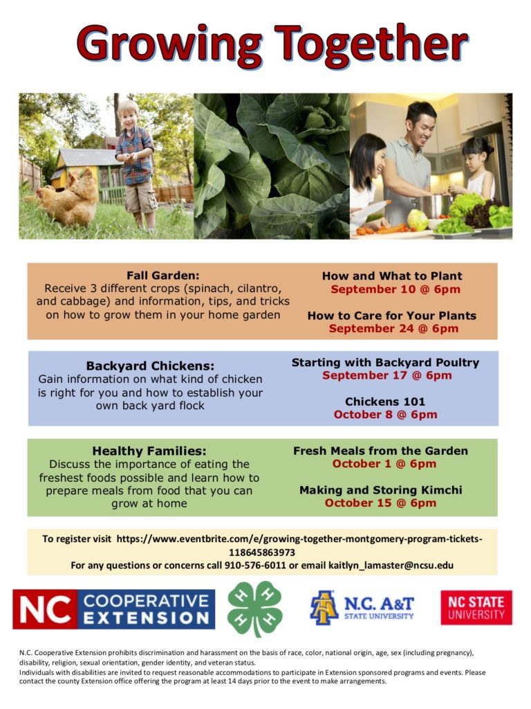 Growing  Together program flyer