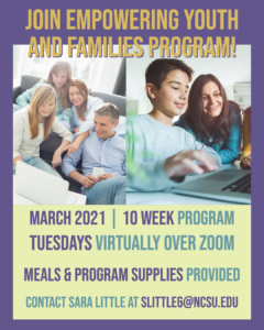 Cover photo for Register Today! Middle School Youth & Families Program
