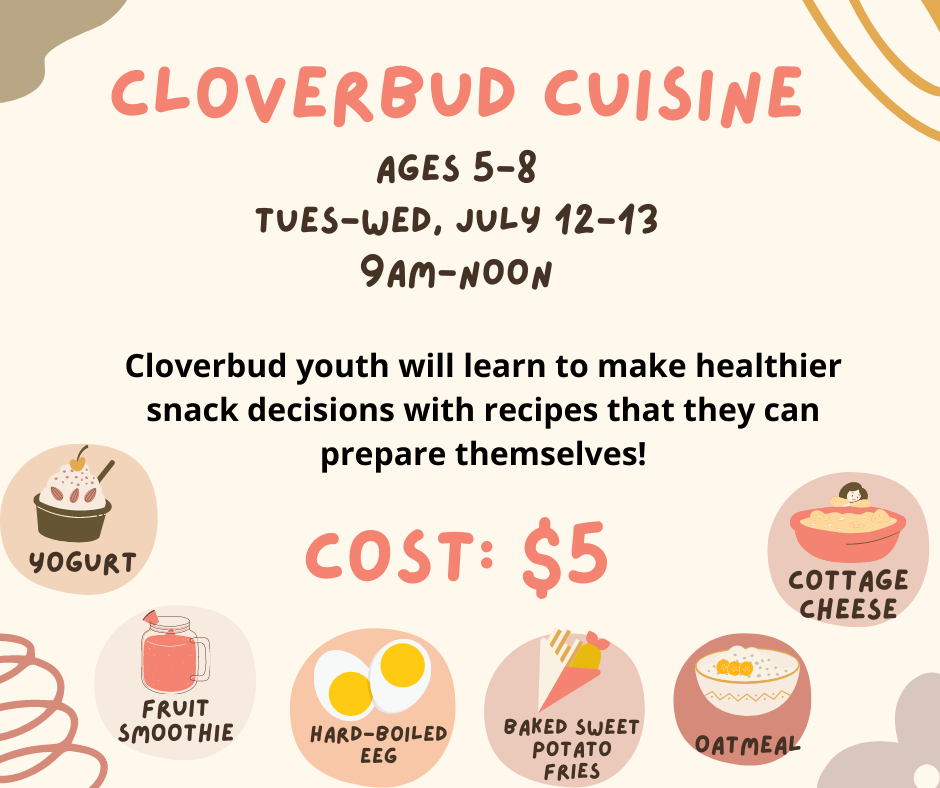 A flyer for the Cloverbud Cuisine program. 