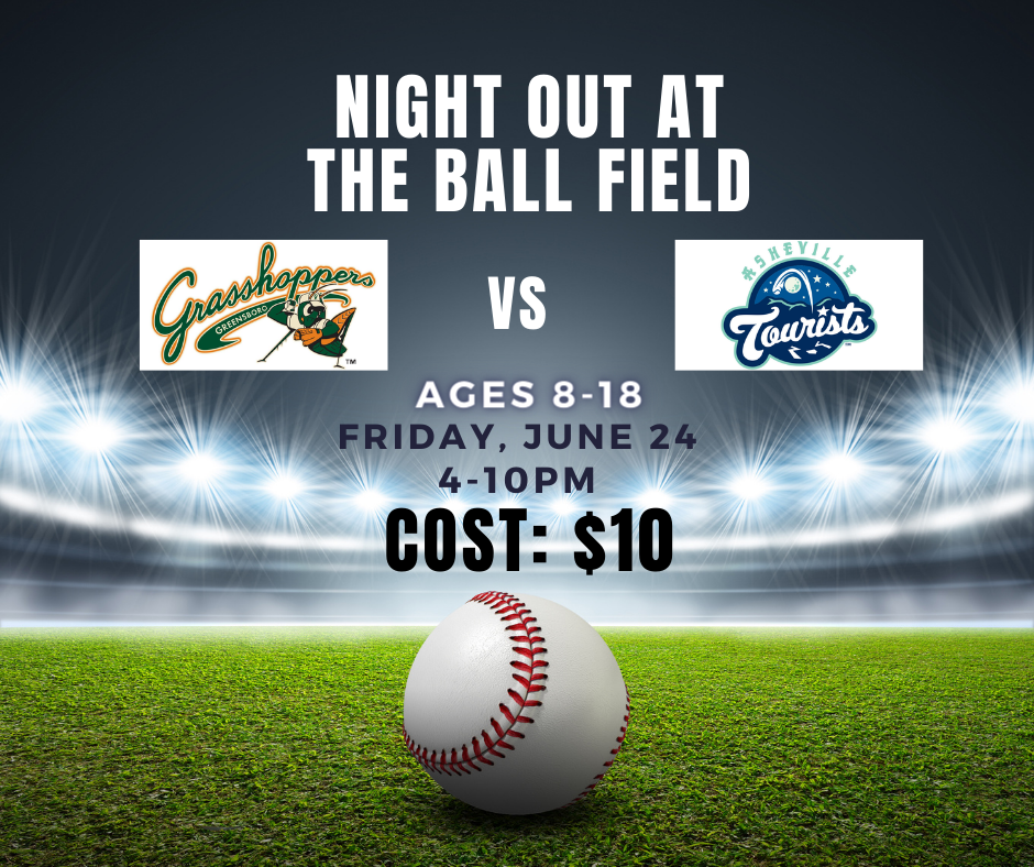 A flyer for night out at the ball field. 