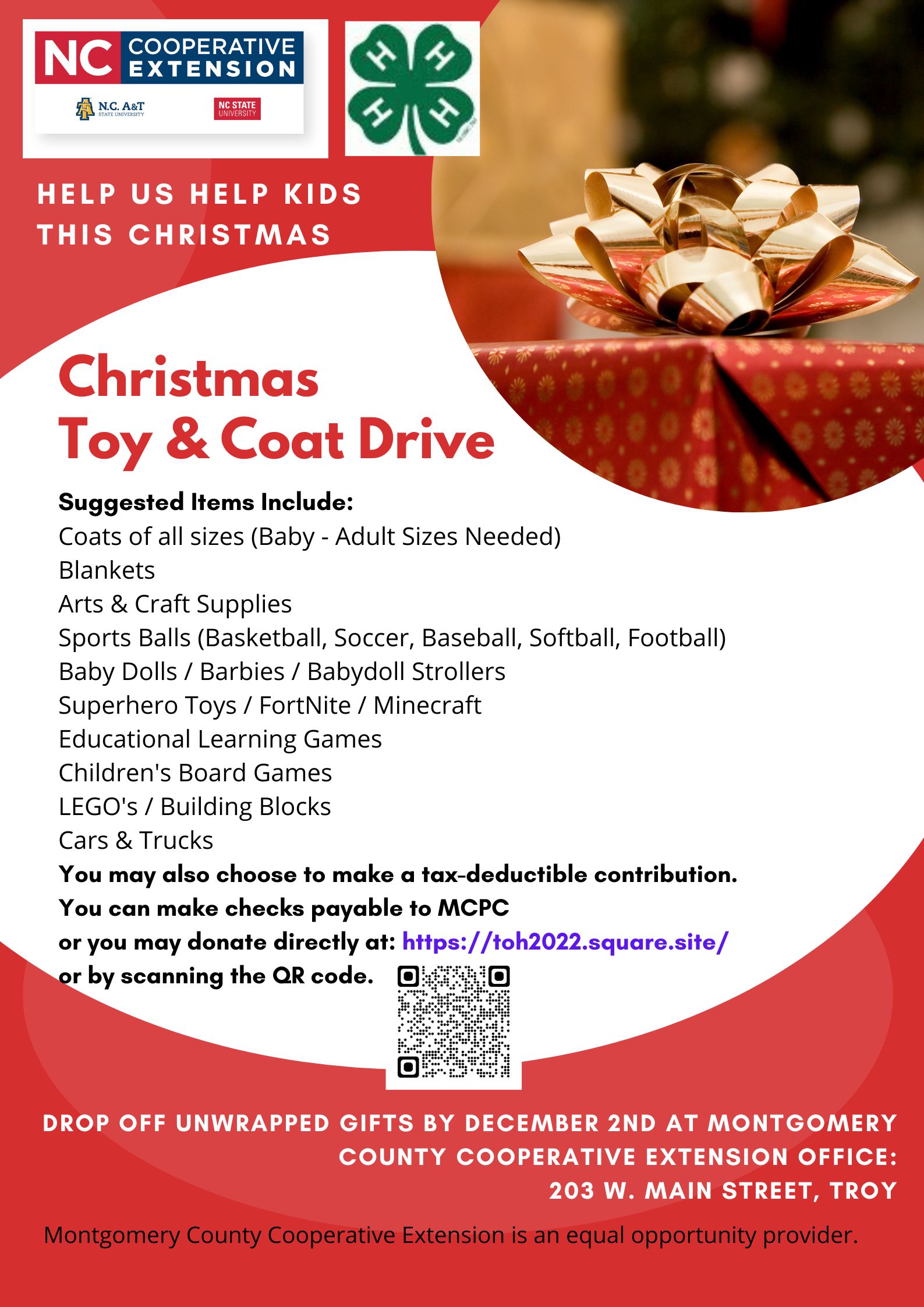 Christmas Toy & Coat Drive.