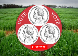 Cover photo for Farmers Vote November 17th : Nickels for Know-How