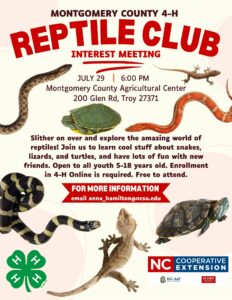 Cover photo for Montgomery 4-H: Announcing Our New Reptile Club!